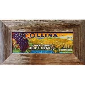  Nostalgic Fruit Crate Label   Collina Finest Quality Juice 