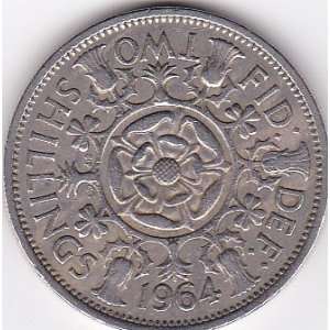 1964 Great Britain 2 Shillings Coin 