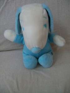 VINTAGE SNOOPY BABY BLUE AND WHITE PLUSH 14 INCH 1968  
