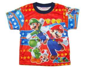 D#1 Super Mario Boys Kids T  Shirt Age 1 3 Size 1  