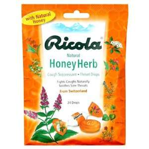   Throat Drops, Natural Honey Herb, 24 ct