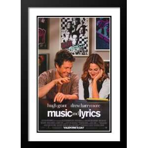  Music and Lyrics 20x26 Framed and Double Matted Movie 