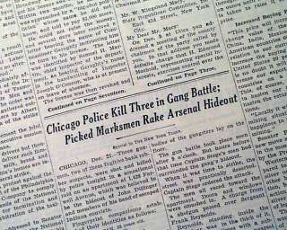 JOHN DILLINGER Police Raid Hideout Escape1933 Newspaper  