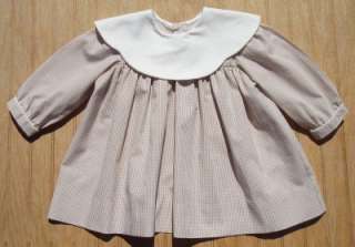 NEW Boutique Girls ROYAL KIDZ/CHILD Check L/S Dress 6M  