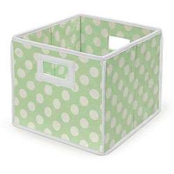 Sage Polka Dot Folding Storage Baskets (Pack of 3)  