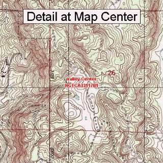 USGS Topographic Quadrangle Map   Valley Center, California (Folded 
