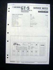 Roland GT 5 Guitar Effects Service Manual Schematic GT5  