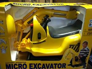 New Battery Powered Micro Excavator with helmet ride on ages 3 