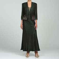 KM Collections by Milla Bell Womens Embellished Long Dress and Jacket 