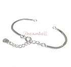   SILVER BOX Chain Bracelet Necklace connector w/ extender Tag Dreambell