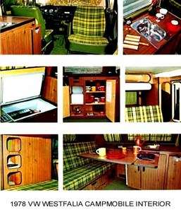 1978 VW WESTFALIA CAMPMOBILE ~ INTERIOR ~ MAGNET  