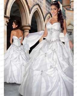 New White Wedding Dress Bridal Gown Ball Gown Custom  