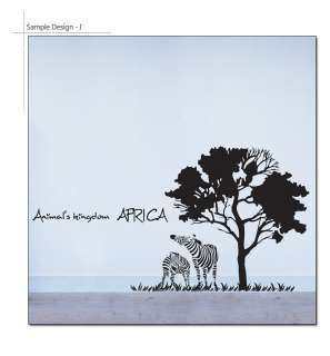 AFRICA Big Size Wall Sticker Vinyl Art Decal ZEBRA TREE  