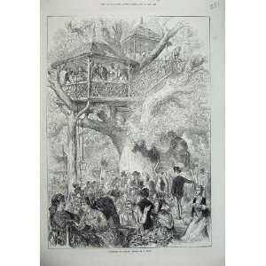   1872 Parisian People Sceaux Dining Tree France Print