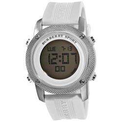Burberry Mens Sport Digital White Rubber Strap Watch   