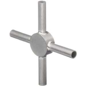 STC 13/4 Stainless Steel Hypodermic Tube Fitting, Cross, 13 Gauge 