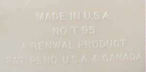  Vintage RENWAL Plastic DOLL HOUSE Bathroom Set Unused Cream White