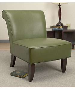 Garland Fir Green Leather Chair  