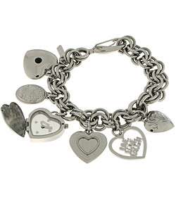 Moschino Live. Love. Laugh. Heart Charms Watch  