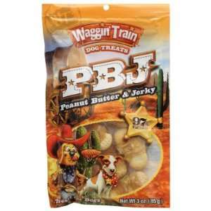 Waggin Train Peanut Butter & Jerky Dog Treats, 3 oz Pet 