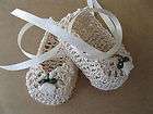   Baby Doll Booties Slippers Crib Shoes Crochet Christening Baptism