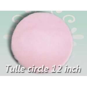  12 Pink Tulle Circles   25 Pcs 