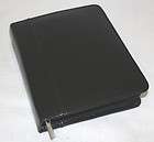 BLACK LEATHER CARRYING DISPLAY STORAGE CASE for 12 PENS Large or Thin