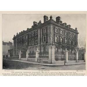  1903 New York City Print Andrew Carnegie Residence 