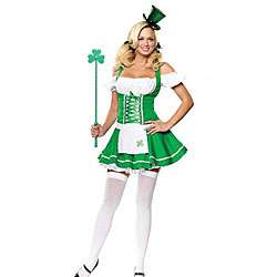 St. Patricks Day Lucky Lass Aproned Dress  