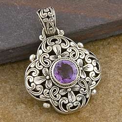 Sterling Silver Cawi Amethyst Pendant (Indonesia)  