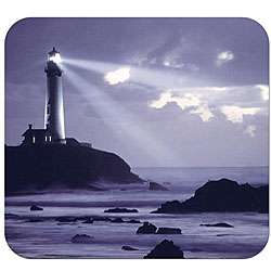 Purple Lighthouse Deluxe Antimicrobial Mouse Pad  