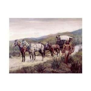  Frederic Remington   Halted Stagecoach Giclee