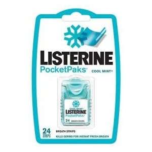  Listerine Pocket Pak Breath Strips Cool Mint 12X24 Health 