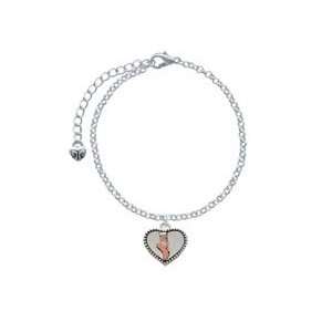  Ballet Shoe in Heart Elegant Charm Bracelet [Jewelry 