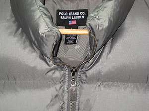 POLO RALPH LAUREN JEANS CO ICONIC DOWN FILLED PUFFER VEST  LOGO PULL 