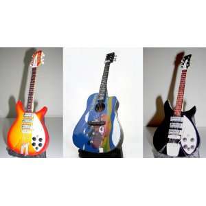    Miniature Guitars Collectibles BEATLES Set 