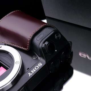   New leather camera half case for Sony NEX 7 E body   Brown  