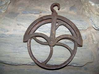   Iron Barn rustic Well Pulley cast iron from the late 1800s  