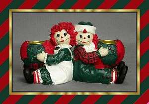 RAGGEDY ANN ANDY DUAL TAPER CANDLE HOLDER  