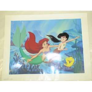  Disney 11x14 Lithograph Little Mermaid 2 
