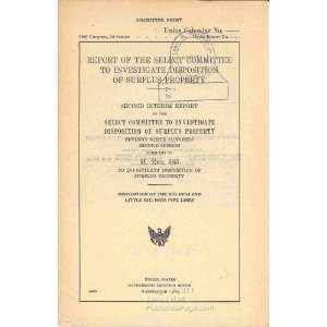   Disposition of Surplus Property Seventy ninth Congress Second Session
