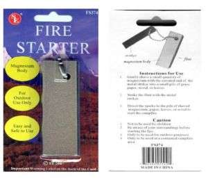 Large Magnesium Emergency Fire Starter with Striker  