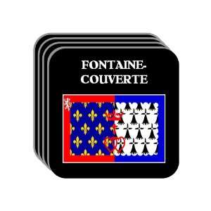 Pays de la Loire   FONTAINE COUVERTE Set of 4 Mini Mousepad Coasters