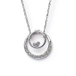    14KWG Diamond Circle Pendant with 16in. chain CoolStyles Jewelry