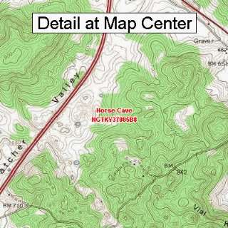   Topographic Quadrangle Map   Horse Cave, Kentucky (Folded/Waterproof