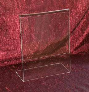 Slanted Acrylic 8.5 x 11 Sign Holder / Picture Frame  