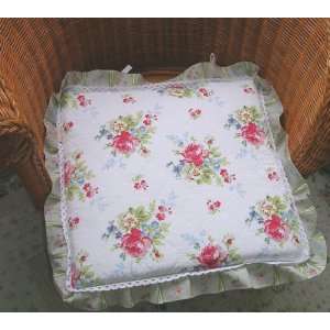  Shabby and Vintage Style Wild Rose Quilted Chair Pads with 