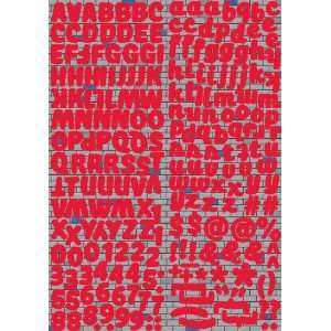  Real Magic Double Sided Stickers Red Foil Alphabet 