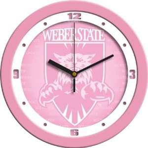  Weber State Wildcats NCAA 12In Pink Wall Clock