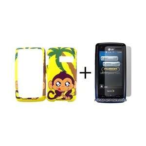  Case Palm Tree Monkey + Screen Protector  Palo Retail Packaging Combo
